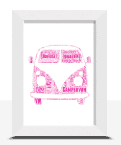 Personalised Campervan Word Art Print Abc Prints