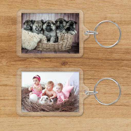 Double Sided Photo Keyring – Personalised Custom Photo Gifts Birthday Gifts