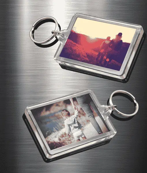 Personalised Photo Keyrings – Double Sided Birthday Gifts