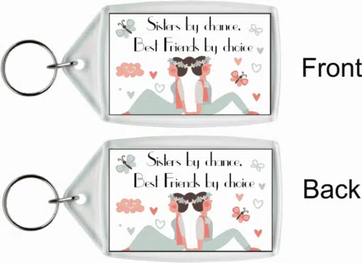 Sister Keyring – Best Friends By Choice Birthday Gifts