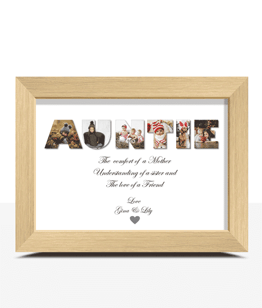 Personalised AUNTIE Photo Collage Frame Gift Auntie