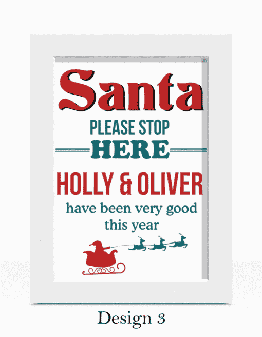 Santa Please Stop Here – Christmas Print Christmas