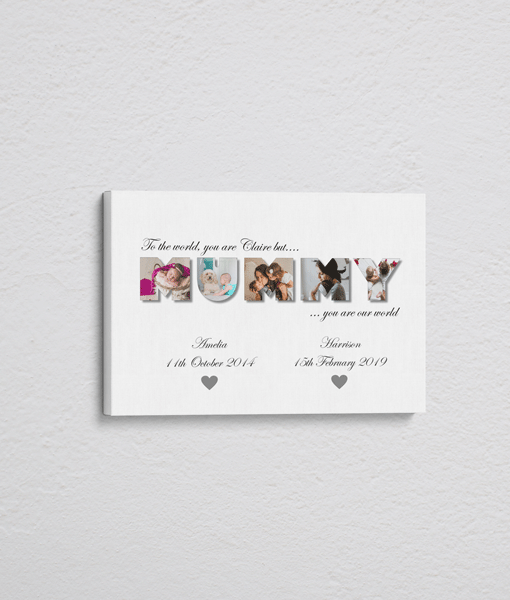 Personalised MUMMY Photo Canvas Gifts For Her
