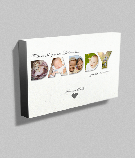 Personalised DADDY Photo Canvas Fathers Day Gifts