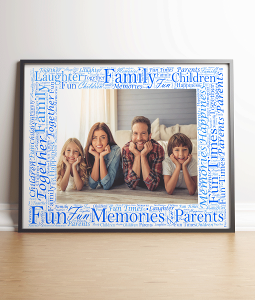 Word Art Photo Frame – Personalised Gift Anniversary Gifts