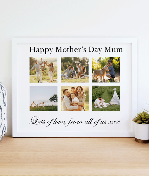 Personalised Mothers Day Gift for Mum – Photo Collage Frame Gifts For Her