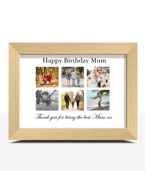 Personalised Birthday Gift for Mum – Photo Collage Frame Gifts For Her