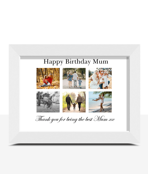 Personalised Birthday Gift for Mum – Photo Collage Frame Gifts For Her