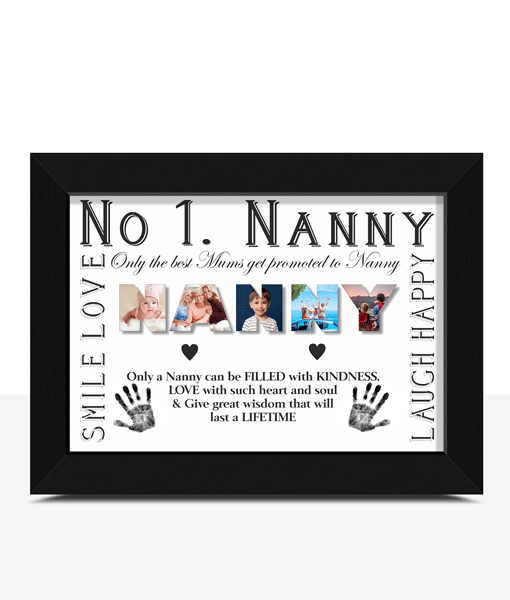 No 1 NANNY Personalised Photo Gift – Nanny Photo Frame Gifts For Grandparents