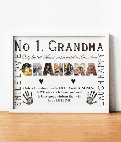 No 1 GRANDMA Personalised Photo Frame – Grandma Photo Gift Gifts For Grandparents