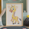 Personalised Giraffe Word Art Picture Print Animal Prints