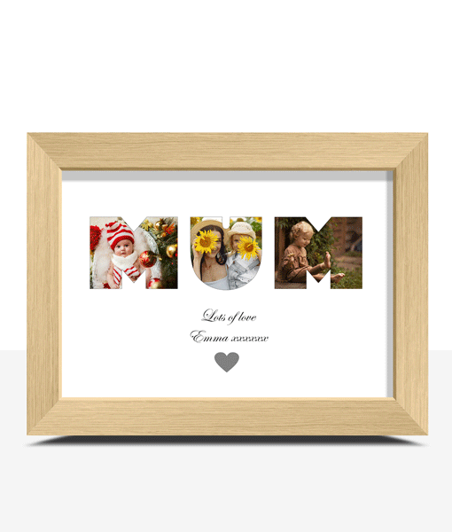 Personalised MUM Photo Collage Word Gift Print Gifts For Her