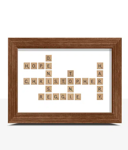 Crossword Style Word Print Anniversary Gifts