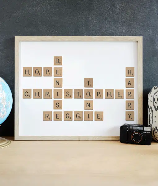 Crossword Style Word Print Anniversary Gifts