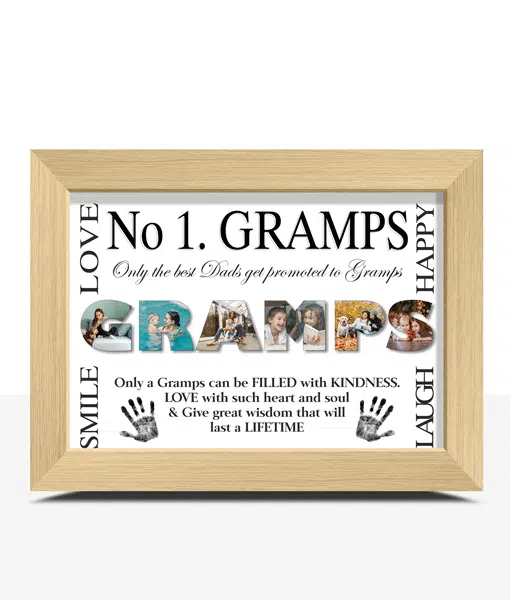 No 1 GRAMPS Personalised Photo Gift Fathers Day Gifts