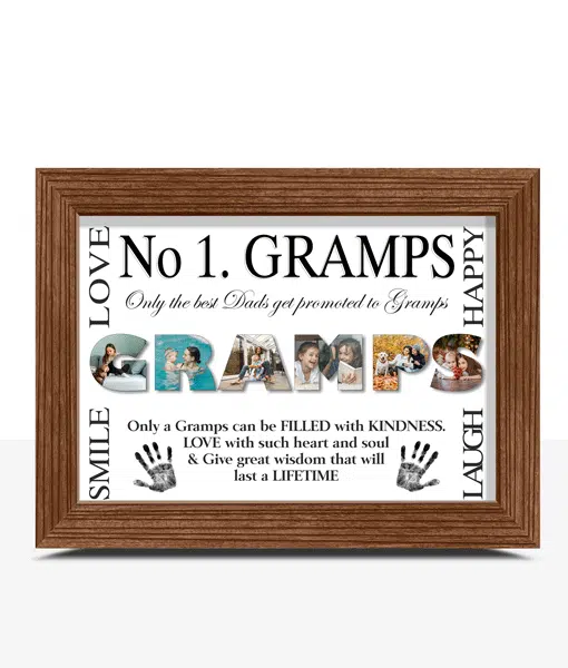 No 1 GRAMPS Personalised Photo Gift Fathers Day Gifts