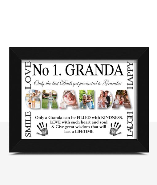 No 1 GRANDA Personalised Photo Collage Frame Gift Fathers Day Gifts
