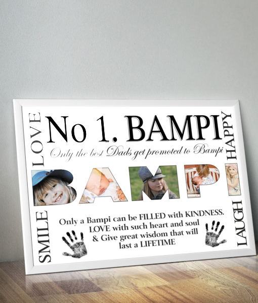No 1 BAMPI Personalised Photo Gift Fathers Day Gifts