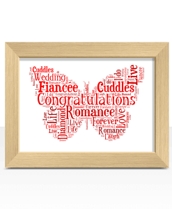 Butterfly Shape Word Art Print | ABC Prints