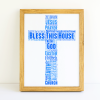Personalised Cross Word Art Picture Print Christening Gifts