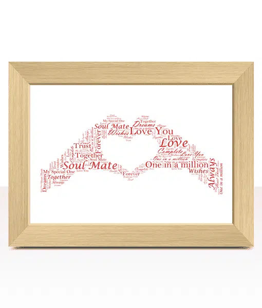 Personalised Hand Heart Word Art Engagement Gifts