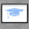 Mortar Board Hat Word Art – Personalised Graduation Gift Gifts For Her