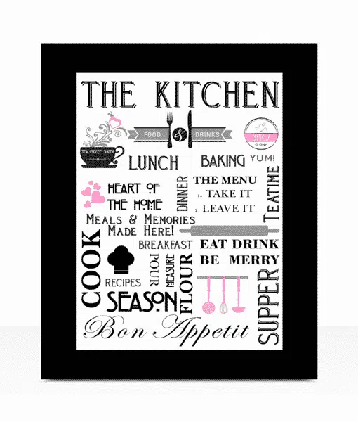 Stylish Kitchen – Diner Wall Art Print Kitchen