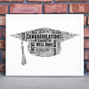 Mortar Board Hat Word Art – Personalised Graduation Gift Gifts For Her