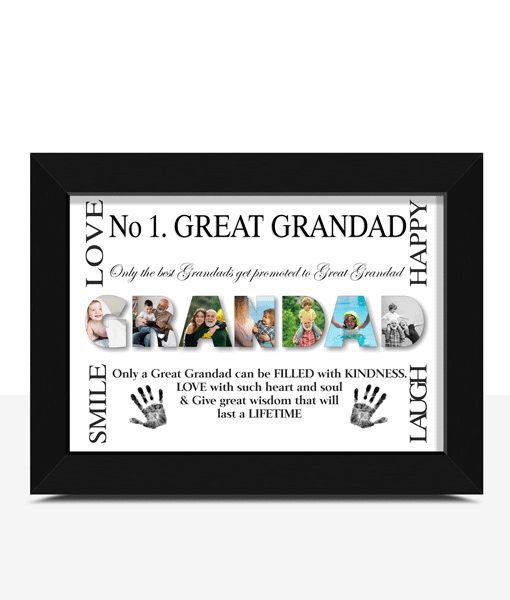 No 1 Great GRANDAD Personalised Photo Gift Fathers Day Gifts