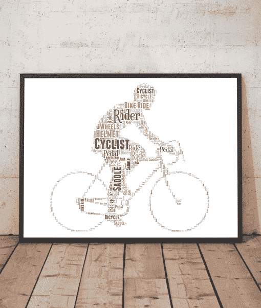 Cycling Decor Gift for Cyclist Bicycle Print, Christmas Bicycle Cycling Art Cycling Gift Bicycle Art Bicycle Gift