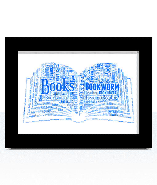 Personalised Book Word Art Picture Frame Gift Gifts For Her
