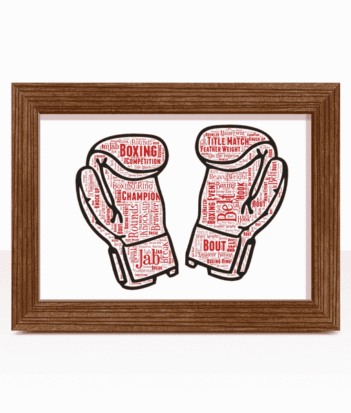 Boxing Gloves Word Art Sport Gifts