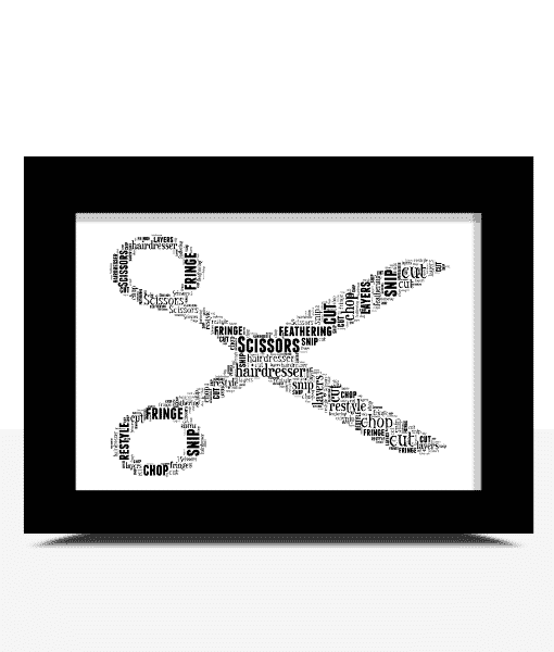 Scissors Word Art Print