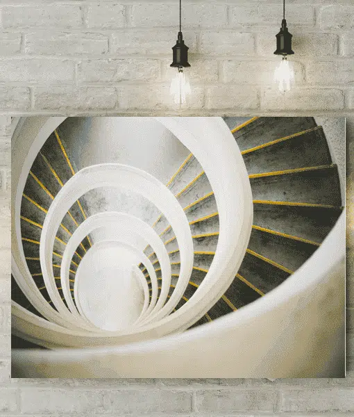 Spiral Staircase Picture Canvas