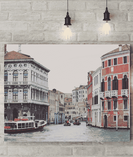 Venice Water Scene Picture Canvas