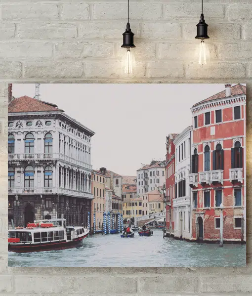Venice Water Scene Picture Canvas