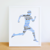 Mens Personalised Running Word Art Print Gift Gifts For Him