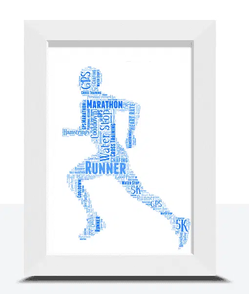 Male Runner – Mens Personalised Running Word Art Print Gift Gifts For Him