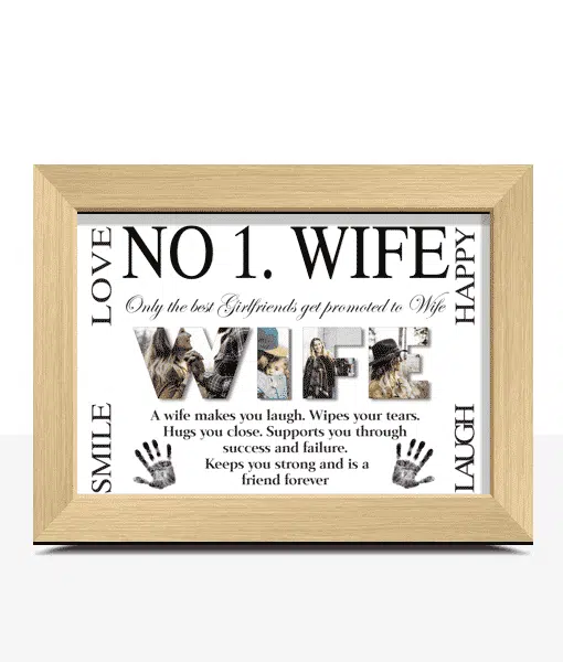 No 1 WIFE Personalised Photo Gift Anniversary Gifts