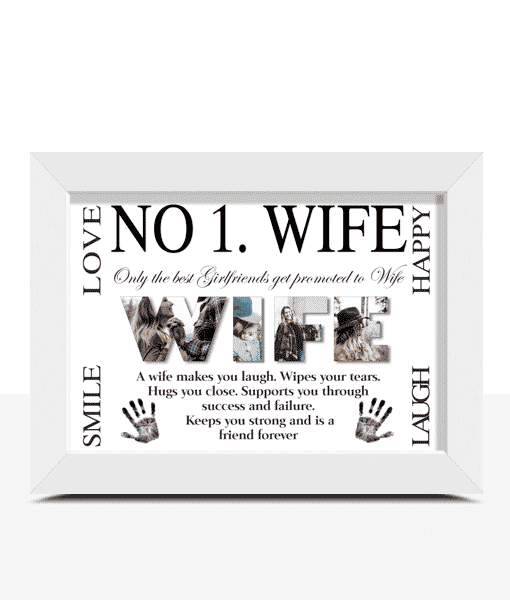 No 1 WIFE Personalised Photo Collage Gift Anniversary Gifts
