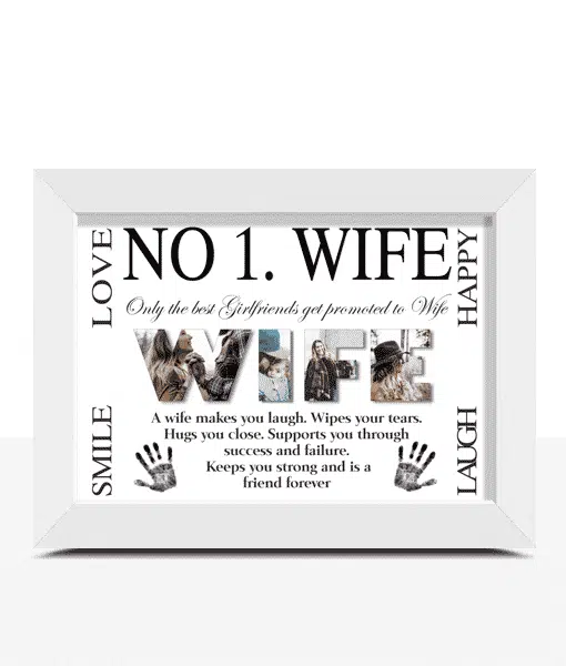 No 1 WIFE Personalised Photo Gift Anniversary Gifts