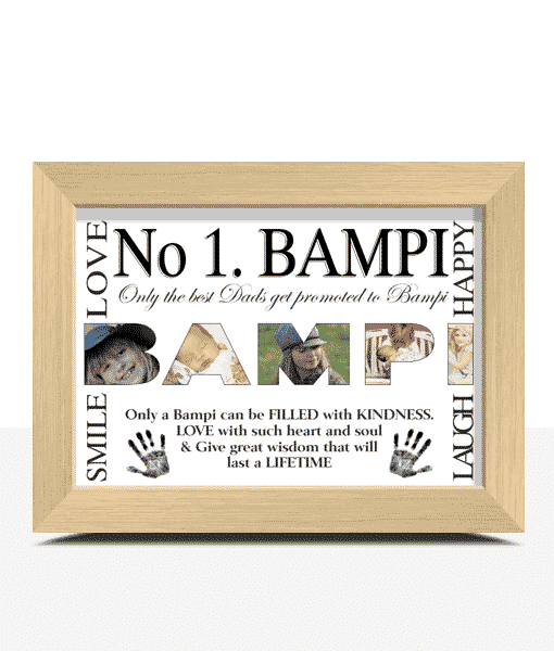 No 1 BAMPI Personalised Photo Gift Fathers Day Gifts