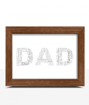 DAD Word Art Print – Personalised Gift for Dad