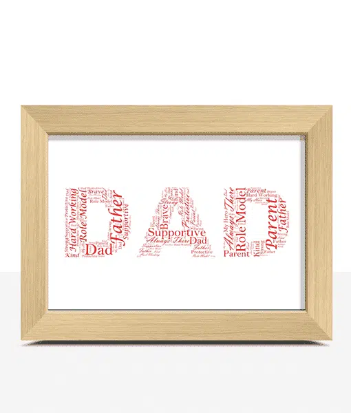 DAD Word Art Print – Personalised Gift for Dad Fathers Day Gifts