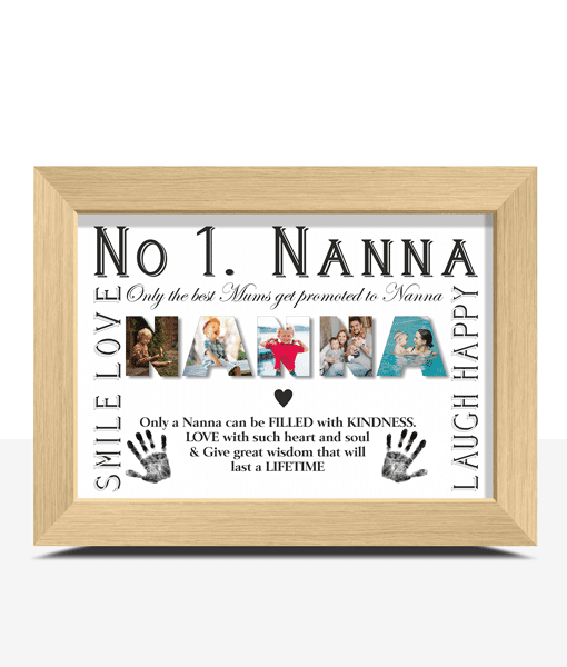 No 1 NANNA Personalised Photo Gift Gifts For Grandparents