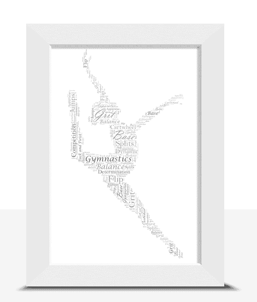 Personalised Gymnast Word Art Print – Gymnastics Gift Dance Gifts