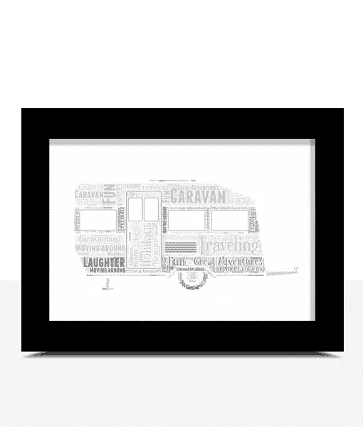 Caravan Word Art Print – Perfect Gift for Caravanners Travel