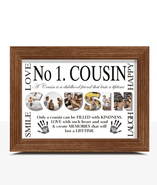 No 1 COUSIN Personalised Photo Print Family