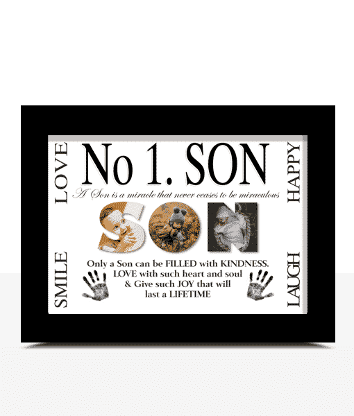 No 1 Son Personalised Photo Collage Gift Fathers Day Gifts