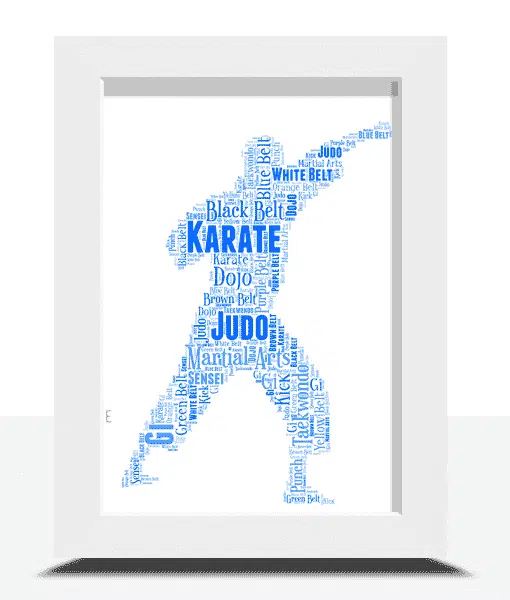 Personalised Martial Arts Word Art Print Picture Gift Sport Gifts